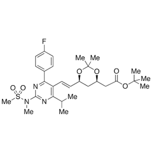 tert-Butyl 6-[(1E)-2-[4-(4-fluorophenyl)-6-(1-methylethyl)-2-[methyl(methylsulfonyl)amino]-5-pyrimidinyl]ethenyl]-2,2-dimethyl-1,3-dioxane-4-acetate