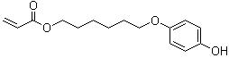 CAS # 161841-12-9, 6-(4-Hydroxyphenoxy)hexyl acrylate, 4-[(6-Acryloxy)hexyloxy]phenol, 4-[6-(Acryloyloxy)hexyloxy]pheno