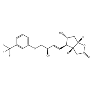 (+)-(3ar,4r,5r,6as)-hexahydro-5-hydroxy-4-((1e,3r)-3-hydroxy-4-(3-trifluoromethyl)phenoxy-1-butenyl)-2h-cyclopenta(b)furan-2-one