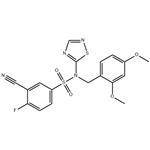 3-cyano-N-(2,4-dimethoxybenzyl)-4-fluoro-N-(1,2,4-thiadiazol-5-yl)benzenesulfonamide pictures