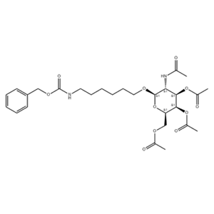 Carbamic acid, N-[6-[[3,4,6-tri-O-acetyl-2-(acetylamino)-2-deoxy-β-D-galactopyranosyl]oxy]hexyl]-, phenylmethyl ester