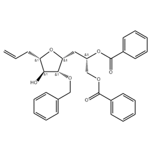 D-glycero-D-gulo-Dec-1-enitol, 4,7-anhydro-1,2,3,8-tetradeoxy-6-O-(phenylmethyl)-, 9,10-dibenzoate