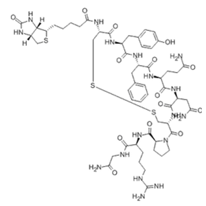 BIOTINYL-CYS-TYR-PHE-GLN-ASN-CYS-PRO-ARG-GLY-NH2