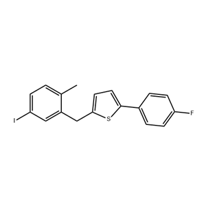 2-(4-Fluorophenyl)-5-[(5-iodo-2-methylphenyl)methyl]thiophene