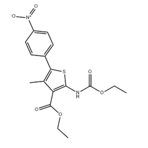 ethyl 2-((ethoxycarbonyl)amino)-4-methyl-5-(4-nitrophenyl)thiophene-3-carboxylate