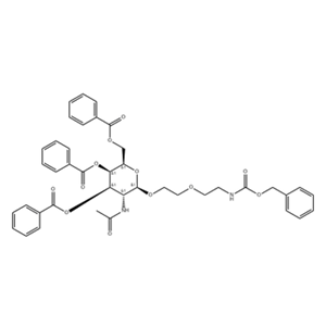 Carbamic acid, N-[2-[2-[[3,4,6-tri-O-benzoyl-2-(acetylamino)-2-deoxy-β-D-galactopyranosyl]...
