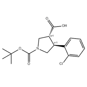 TRANS (+/-) 1-[(TERT-BUTYL)OXYCARBONYL]-4-(2-CHLOROPHENYL)PYRROLIDINE-3-CARBOXYLIC ACID