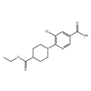 5-Chloro-6-[4-(ethoxycarbonyl)piperidino]-nicotinicacid