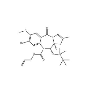 1H-Pyrrolo[2,1-c][1,4]benzodiazepine-10(5H)-carboxylic acid, 11-[[(1,1-dimethylethyl)dimethylsilyl]oxy]-11,11a-dihydro-8-hydroxy-7-methoxy-2-methyl-5-oxo-, 2-propen-1-yl ester, (11S,11aS)-