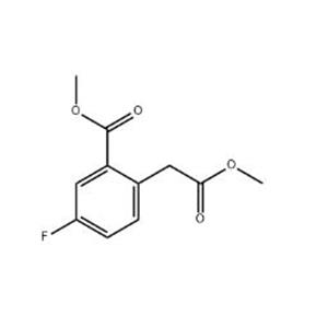 Benzeneacetic acid, 4-fluoro-2-(methoxycarbonyl)-, methyl ester