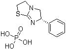 CAS # 32093-35-9, Levamisole phosphate, (S)-2,3,5,6-Tetrahydro-6-phenylimidazo[2,1-b]thiazoletriylium phosphate