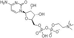 CAS # 987-78-0, Citicoline, Cytidine 5'-diphosphate choline, Cytidine 5'-diphosphocholine, Cytidine choline diphosphate, Cytidine diphosphate choline, Cytidine diphosphate choline ester, Cytidine diphosphocholine, Cytidine diphosphorylcholine, Cytidine 5'-(trihydrogen diphosphate) P'-[2-(trimethylammonio)ethyl] ester inner salt, Cytidoline
