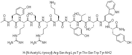 CAS # 935288-50-9, N-Acetyl-L-tyrosyl-L-arginyl-L-seryl-L-arginyl-L-lysyl-L-tyrosyl-L-threonyl-L-seryl-L-tryptophyl-L-tyrosinamide