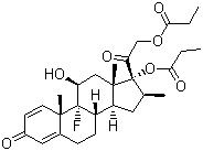 CAS # 5593-20-4, Betamethasone 17,21-dipropionate, 9a-Fluoro-16b-methyl-11b,17a,21-trihydroxy-1,4-pregnadiene-3,20-dione 17,21-dipropionate