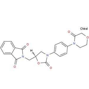 2-[[(5S)-2-Oxo-3-[4-(3-oxo-4- morpholinyl)phenyl]-5- oxazolidinyl]methyl]-1H-isoindole- 1,3(2H)-dione