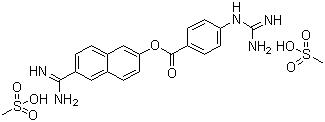 CAS # 82956-11-4, Nafamostat mesylate, 6-Amidino-2-naphthyl 4-guanidino-benzoate dimethanesulphonate