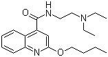 CAS # 85-79-0, Cinchocaine, Dibucaine, 2-Butoxy-N-(2-diethylaminoethyl)quinoline-4-carboxamide
