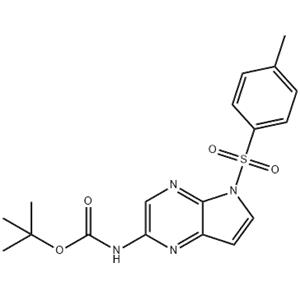 Carbamic acid, N-?[5-?[(4-?methylphenyl)?sulfonyl]?-?5H-?pyrrolo[2,?3-?b]?pyrazin-?2-?yl]?-?, 1,?1-?dimethylethyl ester