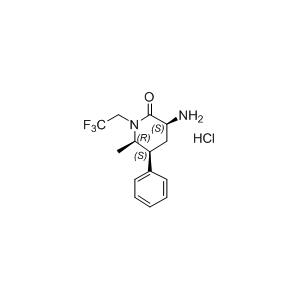 2-?Piperidinone,3-?amino-?6-?methyl-?5-?phenyl-?1-?(2,?2,?2-?trifluoroethyl)?-?,hydrochloride (1:1)?, (3S,?5S,?6R)?-