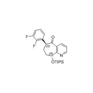 5H-?Cyclohepta[b]?pyridin-?5-?one, 6-?(2,?3-?difluorophenyl)?-?6,?7,?8,?9-?tetrahydro-?9-?[[tris(1-?methylethyl)?silyl]?oxy]?-?, (6S,?9R)?-