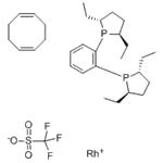 (-)-1,2-BIS((2R,5R)-2,5-DIETHYLPHOSPHOLANO)BENZENE(CYCLOOCTADIENE)RHODIUM(I)TRIFLUOROMETHANESULFONATE pictures