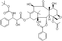 CAS # 114977-28-5, Docetaxel, N-debenzoyl-N-tert-butoxycarbonyl-10-deacetyl taxol, Taxotere
