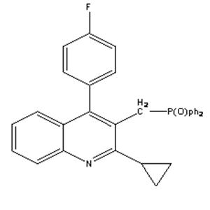 2-cyclopropyl-4-(4-fluorophenyl)-quinolyl-2-phenyloxophorusmethyl