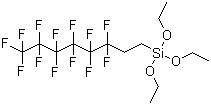 CAS # 51851-37-7, 1H,1H,2H,2H-Perfluorooctyltriethoxysilane, Triethoxy(3,3,4,4,5,5,6,6,7,7,8,8,8-tridecafluorooctyl)silane