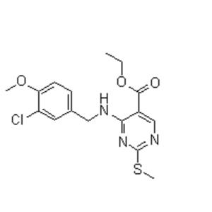 4-[[(3-Chloro-4-methoxyphenyl)methyl]amino]-2-(methylthio)-5-pyrimidinecarboxylic acid ethyl ester