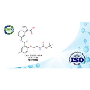 5-(((R)-1-(2-(((S)-1-((tert-butoxycarbonyl)amino)propan-2-yl)oxy)-5-fluorophenyl)ethyl)amino)pyrazolo[1,5-a]pyrimidine-3-carboxylic acid