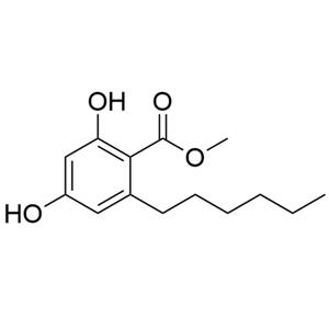 Benzoic acid, 2-hexyl-4,6-dihydroxy-, methyl ester