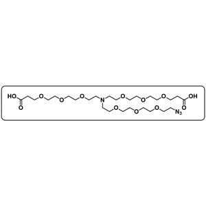 N-(Azido-PEG3)-N-bis(PEG3-acid) HCl salt