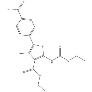 ethyl 2-((ethoxycarbonyl)amino)-4-methyl-5-(4-nitrophenyl)thiophene-3-carboxylate