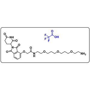 Thalidomide-O-amido-PEG1-(C1-PEG)2-C2-NH2(TFA)