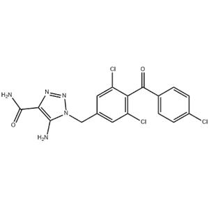 5-Amino-1-(3,5-dichloro-4-(4-chlorobenzoyl)benzyl)-1H-1,2,3-triazole-4-carboxamide