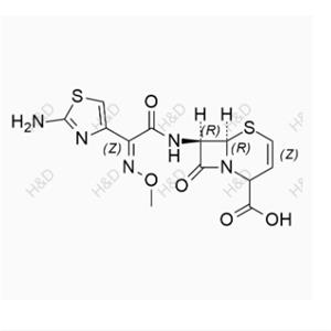 Ceftizoxime double bond displacement impurity