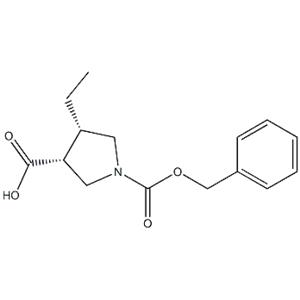 (3R,4S)-1-[(benzyloxy)carbonyl]-4-ethylpyrrolidine-3-carboxylic acid