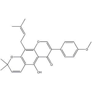 3-(4-Methoxyphenyl)-5-hydroxy-8,8-dimethyl-10-prenyl-4H,8H-benzo[1,2-b