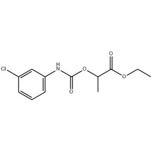 Propanoic acid, 2-[[[(3-chlorophenyl)amino]carbonyl]oxy]-, ethyl ester