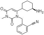 CAS # 850649-61-5, Alogliptin, 2-[[6-[(3R)-3-Amino-1-piperidinyl]-3,4-dihydro-3-methyl-2,4-dioxo-1(2H)-pyrimidinyl]methyl]benzonitrile