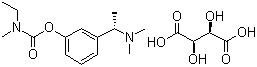 CAS # 129101-54-8, Rivastigmine tartrate, (S)-N-Ethyl-3-[(1-dimethylamino)ethyl]-N-methylphenylcarbamate hydrogen tartrate