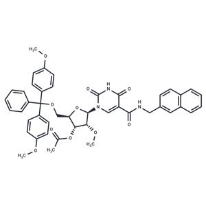 5-Naphthyl-beta-methylaminocarbony-3’-O-acetyl-2’-O-methl-5’-O-DMTr-uridine