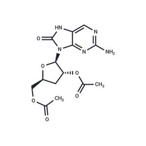 2-Amino-8-hydroxypurine-9-beta-D-(2’,5’-di-O-acetyl-3’-deoxy)riboside