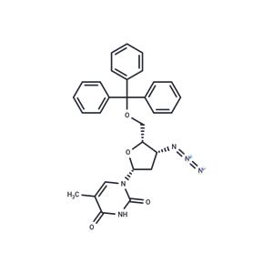 1-(3-beta-Azido-2,3-dideoxy-5-O-trityl-beta-D-threopenta-furanosyl)thymine