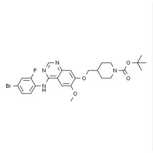 Tert-butyl 4-((4-(4-bromo-2-fluorophenylamino)-6-methoxyquinazolin-7-yloxy)methyl)piperidine-1-carboxylate