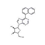 9-(3-Deoxy-3-fluoro-β-D-ribofuranosyl)-6-(naphthalen-1-yl)purine pictures