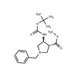 trans-Methyl 1-benzyl-4-(tert-butoxycarbonylamino)pyrrolidine-3-carboxylate pictures