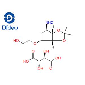 2-((3aR,4S,6R,6aS)-6-amino-2,2-dimethyltetrahydro-3aH-cyclopenta[d][1,3]dioxol-4-yloxy)ethanol L-tataric acid