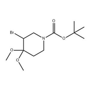 1-Piperidinecarboxylic acid, 3-bromo-4,4-dimethoxy-, 1,1-dimethylethyl ester