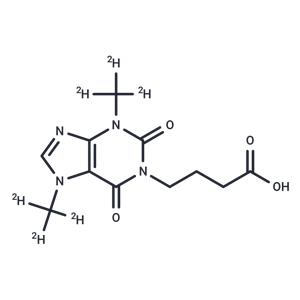 1-[3-carboxypropyl]-3,7-dimethylxanthine-d6